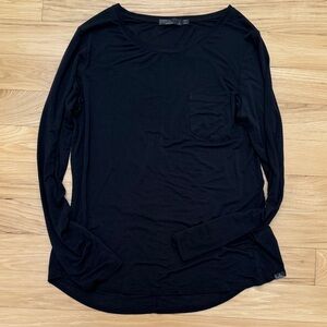Prana flowy lightweight black long sleeve top size S